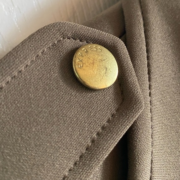 Women’s Express dressy military style jacket with gold accents in green size M - Picture 7 of 12